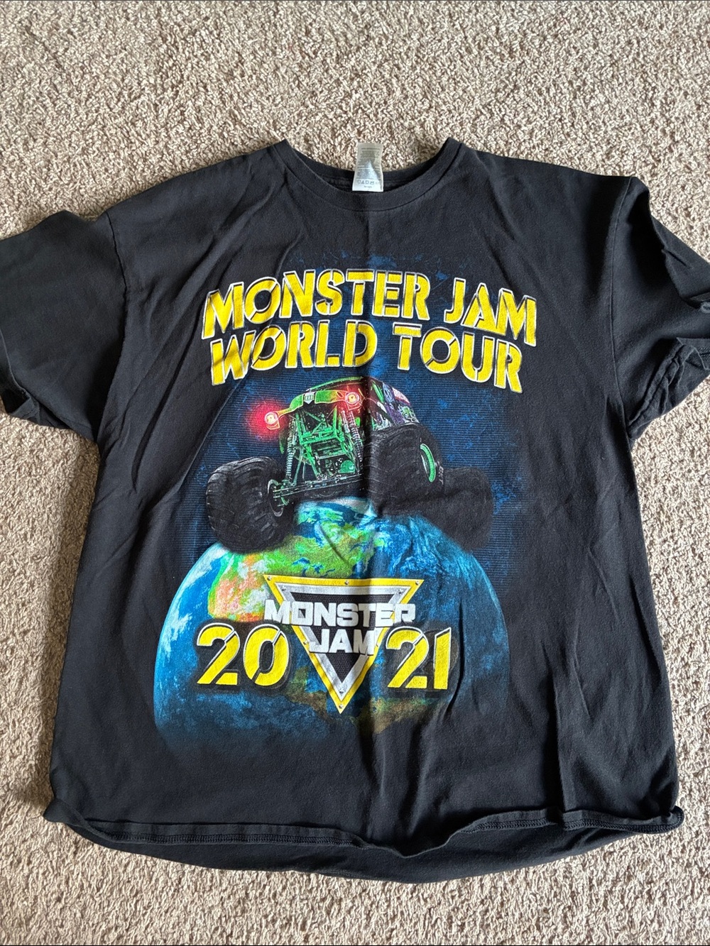 Monster Jam World Tour Men’s Graphic Tee - Black, 2021